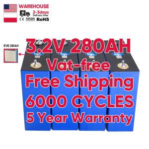 280AH 3.2V Lifepo4 Battery Cell with Screw Terminal and 3000 Cycles for Solar Energy Storage