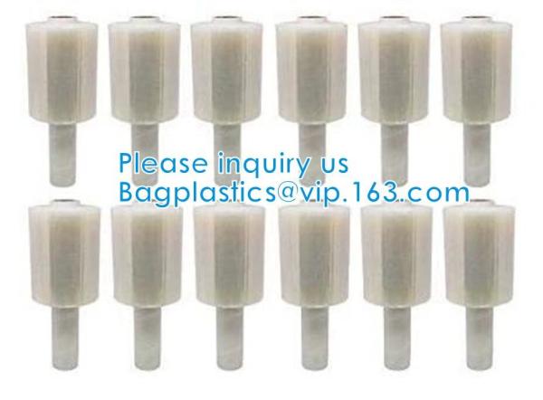 Hand Rolls, Stretch Wrap Film, Cling Plastic Pallet Supplies, Durable Self-Adhering, Packing, Moving