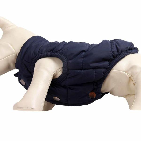  				2 Layers Fleece Lined Warm Dog Jacket for Puppy Winter Cold Weather Dog Coat 	        