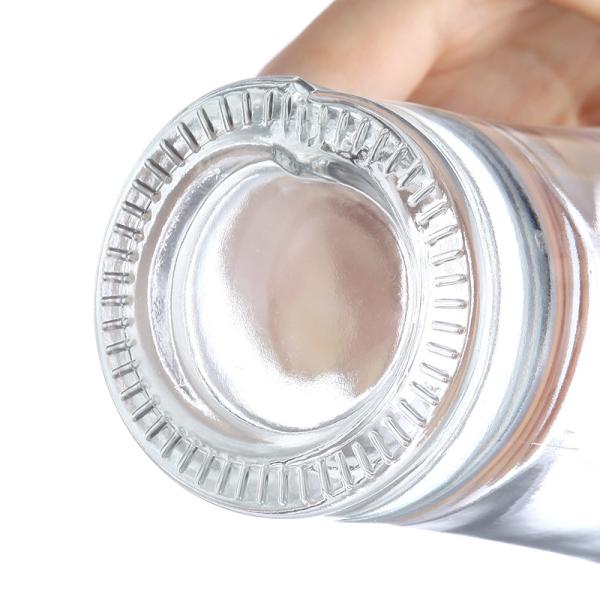 Garrafa de vidro de pedra transparente de 500 ml para bebidas alcoólicas de design competitivo e sofisticado
