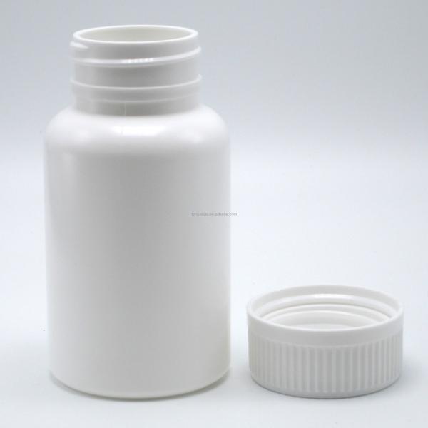 Collar Material PE 150ml Empty Round Plastic Bottle with Child Resistant Lids