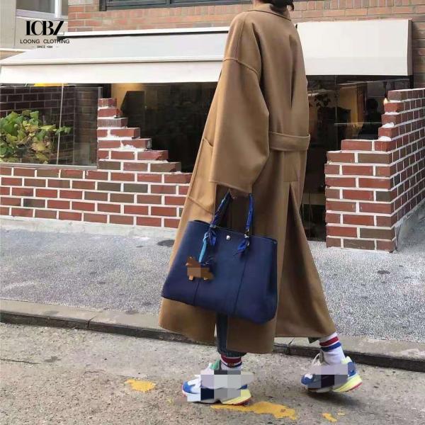 Средняя длина тонкое шерстяное пальто для женщин Конец кашемирного пальто Стандартная толщина поддержка