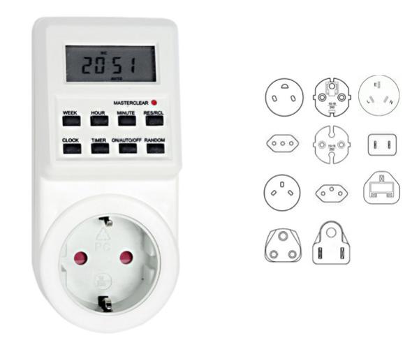 Digital LCD Programmable Switch Timer with 8 Function Keys for time control