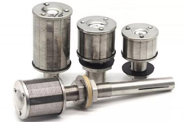 Fio de aço inoxidável Johnson Screen Nozzle da cunha do pescoço longo padrão para o sistema da troca iônica da água