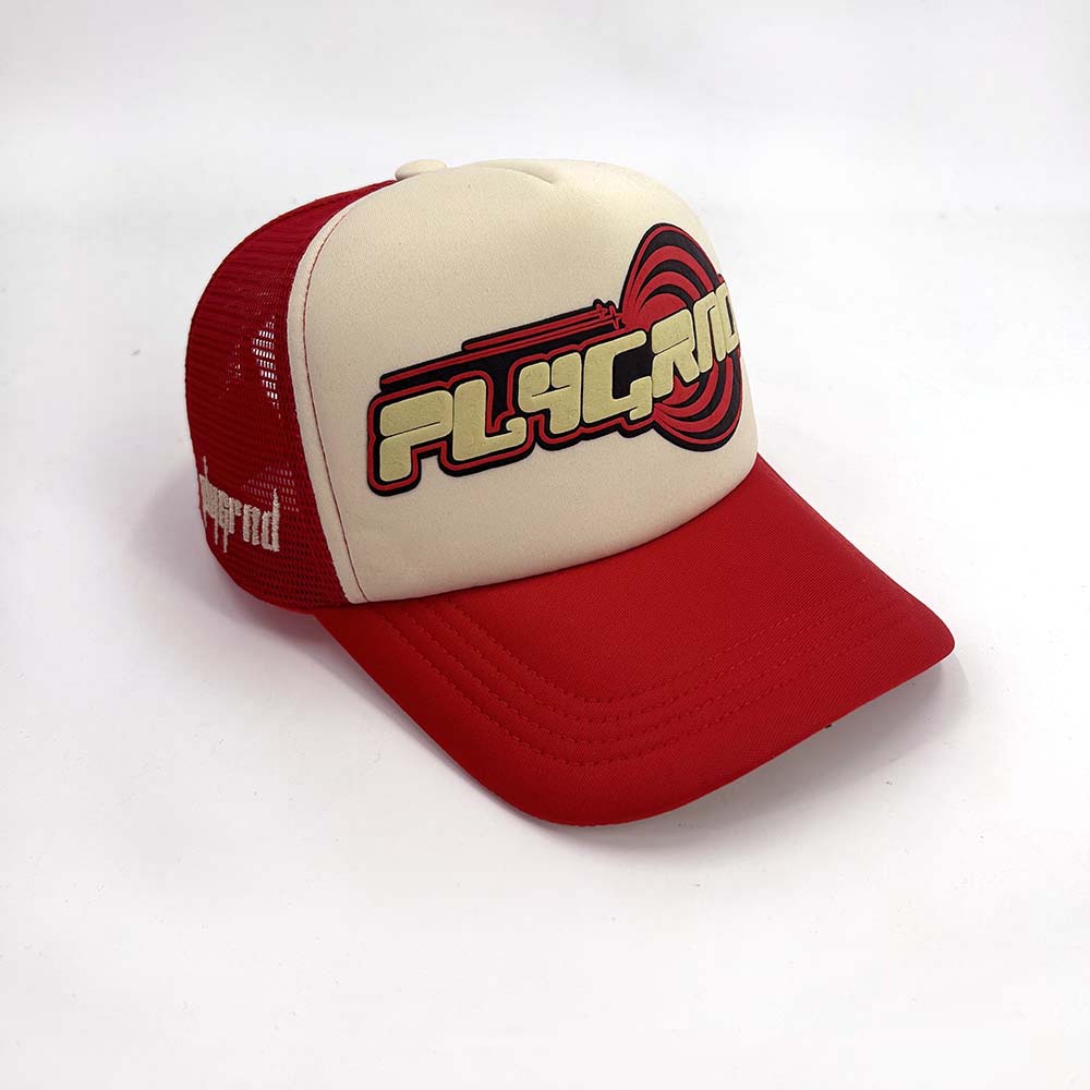 Puff Print Foam Mesh Trucker Caps Powder Puff Printing Personalized Cap