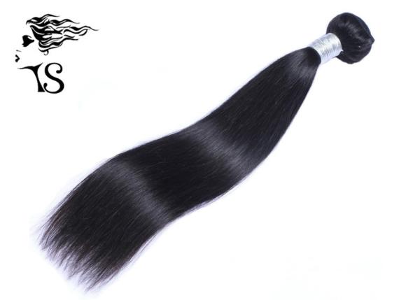 Straight Unprocessed Brazilian Hair Bundles , Brazilian Virgin Human Hair Natural Color