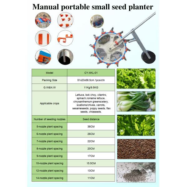 Manual Seeder Machine Hand Planter Precise Robust Sowing Device Multi Crop Planting