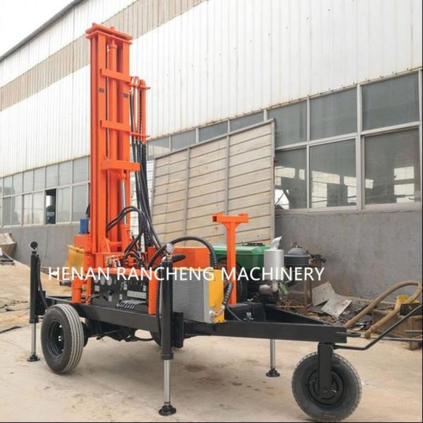150m Hydraulic Trailer Mounted Water Well Drilling Machinery with 32HP Diesel Engine