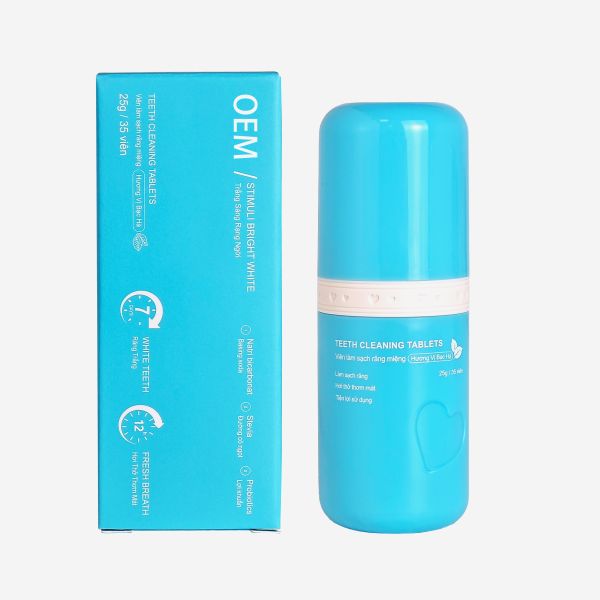 Keepup OEM Private Label Probiotic Oral Care Cleaning Products Freshen Breath Nourishing Brightening Whitening Toothpaste Tablet