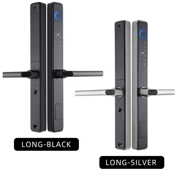 Stainless Steel European Standard Smart Lock Outdoor Waterproof Fingerprint Lock Narrow Frame Door Aluminium Alloy Door Lock