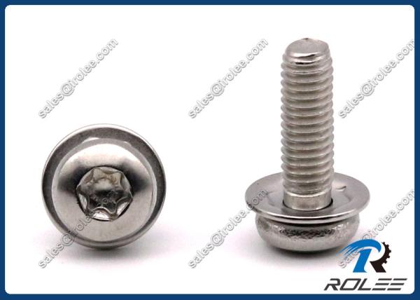 304/316 Stainless Steel Torx Pan Head SEMS Machine Screw with Washer