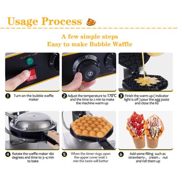 2023 Мини вафлесопёрщик из нержавеющей стали для бельгийских вафлей и закусочных