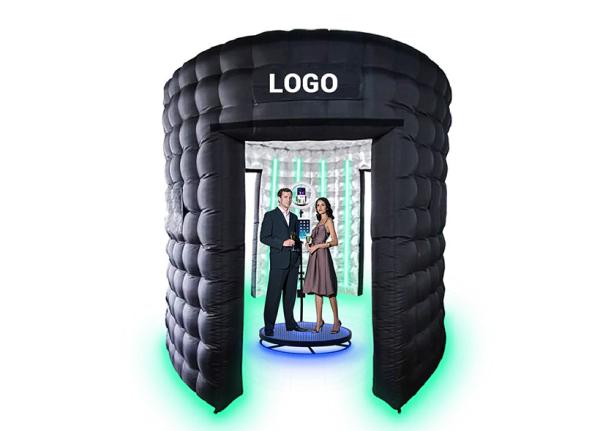OEM Silver Photo Booth Enclosure Inflatable Picture Booth For Openings Market Activities