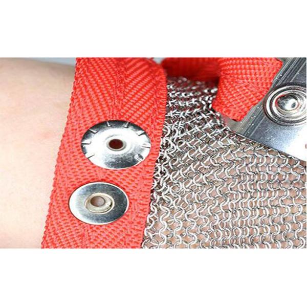 Butcher Stainless Steel Mesh Safety Gloves Flexible Wrist Strap For Home Slaughtering