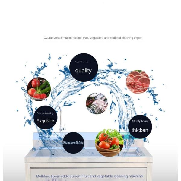 100kg/h Capacity Eddy Current Ozone Disinfection Vegetable Washing Machine for Hotels