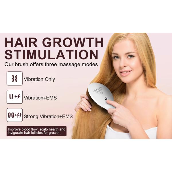 1.8W EMS Electric Hair Brush 450nm Blue Light Therapy Hair Brush