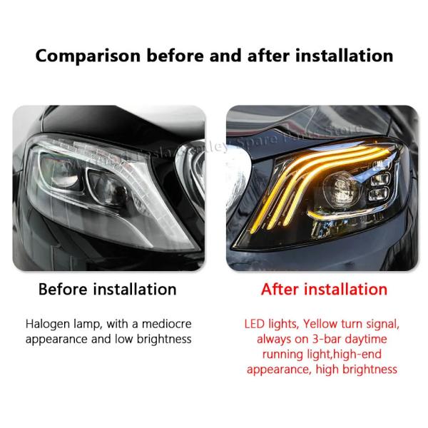 Associação de faróis LED para Mercedes Benz Classe S W222 14-18 Maybach modificado Luz frontal Drl Curva fluente S65 S63