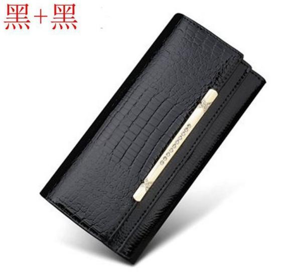 2016 new crocodile pattern leather Ms. leather wallet female long section of high-capacity double wallet