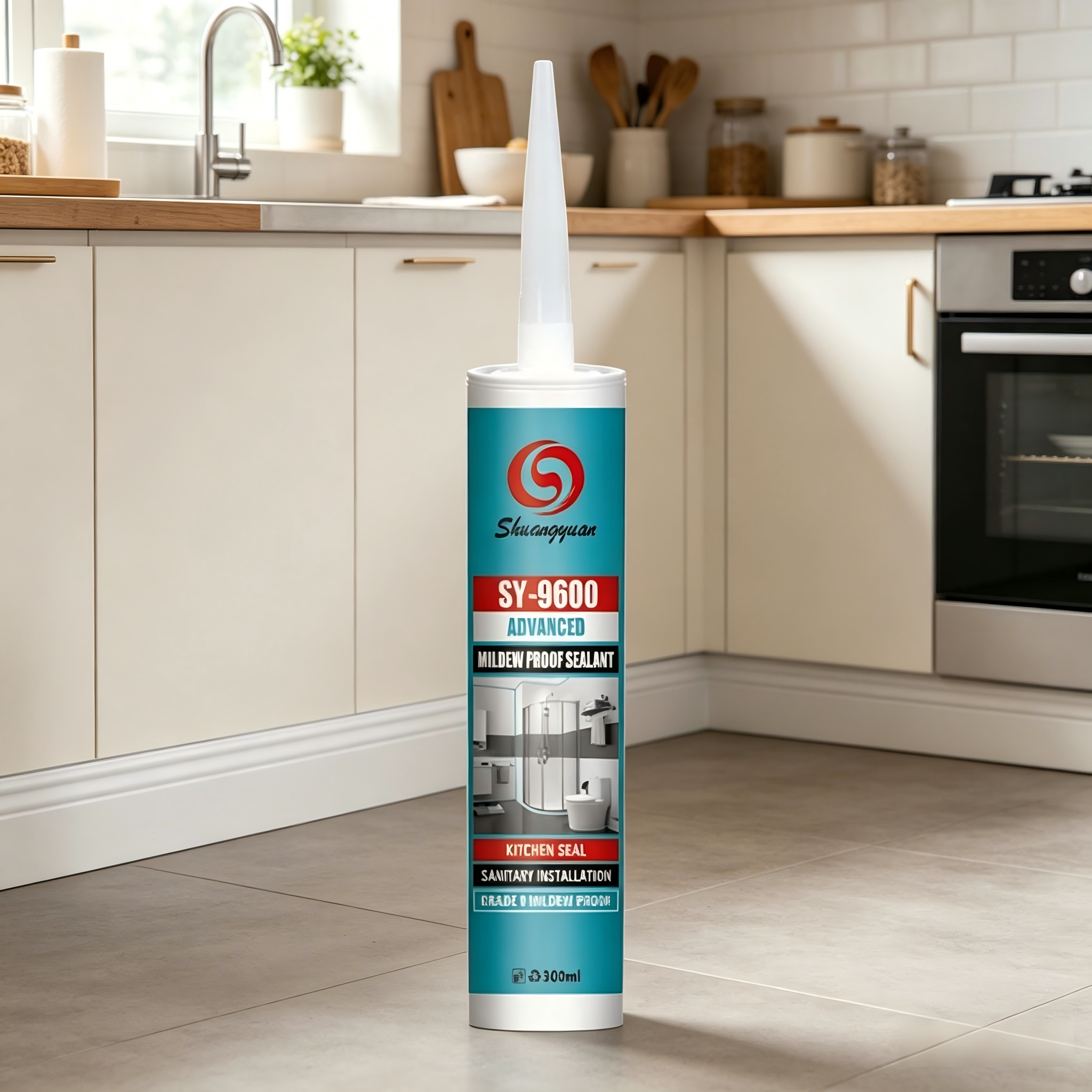 Smooth Finish Anti Mold Silicone Sealant - Waterproof Mildew Proof for Bathroom Kitchen