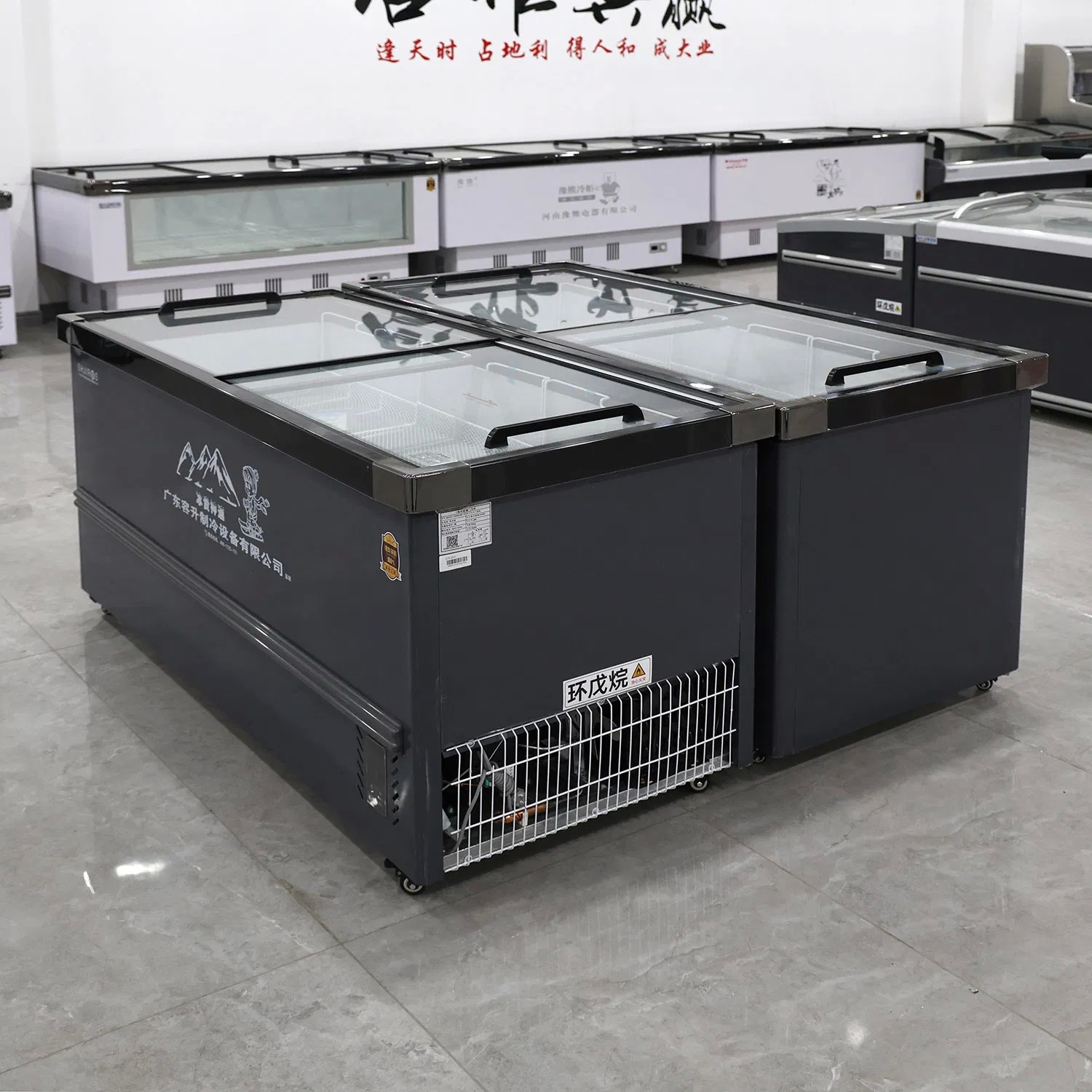 Supermarket Horizontal Display Freezer Commercial Island Deep Freezer Large Capacity