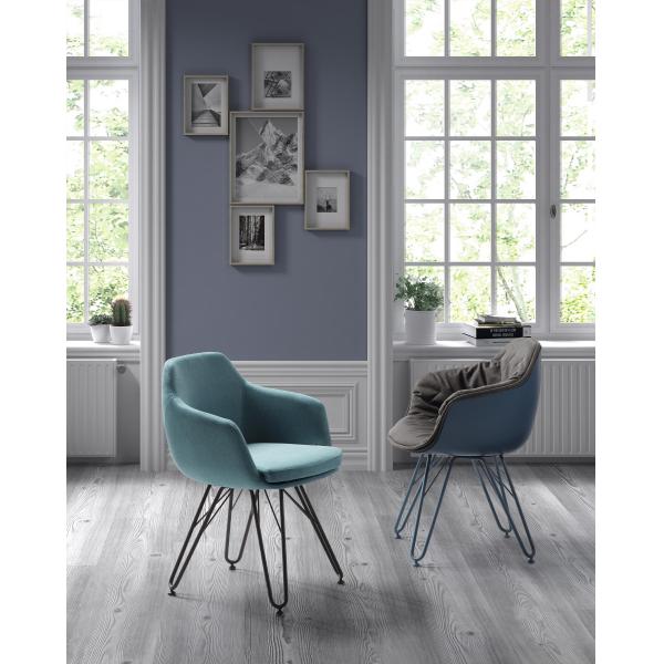 Restaurant Patio Chairs With Metal Legs , Modern Commercial Dining Chairs