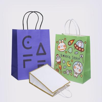 Embalagens de alimentos e lanches Manutenção de comprimento de mão Bolsas de papel kraft biodegradáveis impressas sob medida