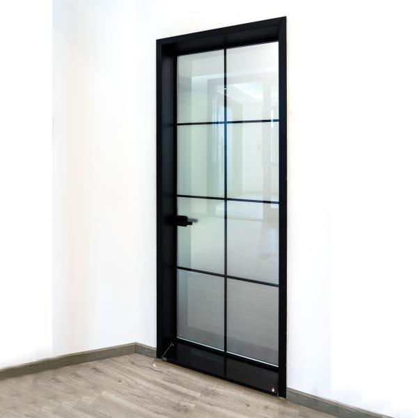 Bathroom Flat 6061 Aluminum Toilet Door Interior Decoration French Patio Swing Door