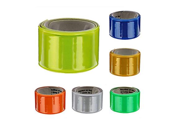 Versatile Reflective Wrist Band , Glow In The Dark Slap Bracelets 360° Reflectivity