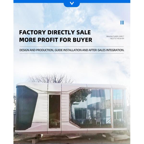 Luxury Mobile Home Aluminum Prefabricated Full House Smart Space Capsule for Villages