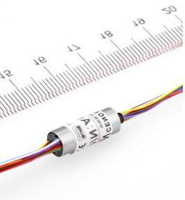 IP54 Thumb Capsule Slip Ring 8 Circuit Number Low Electrical OD 10 Mm