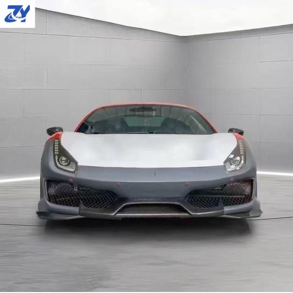 Upgraded P-type car modified body kit 2012-2018 new dry carbon fiber parts 488 suitable for Ferrari's original standard bump