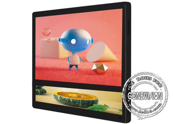 27 24 Dual Screen Android 8.1 Wall Mount LCD Display 300cd/m2