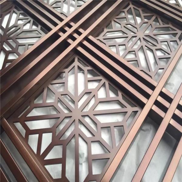 Foshan customized color stainless steel screen for living room wall panel, hollow metal laser cutting screen