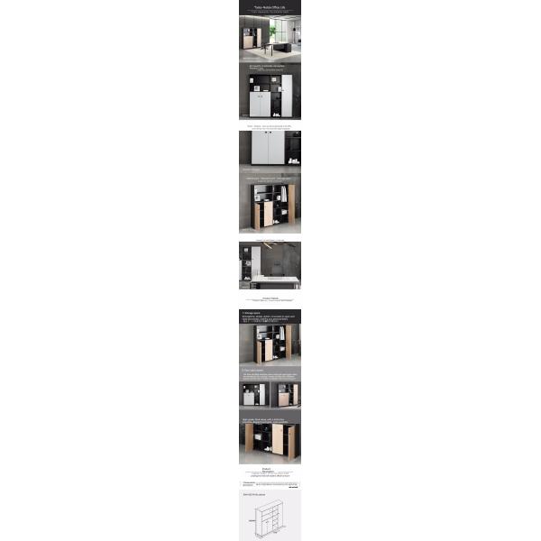 Wall Bookcase Display Cabinet for Office Storage and Space Optimization Solution