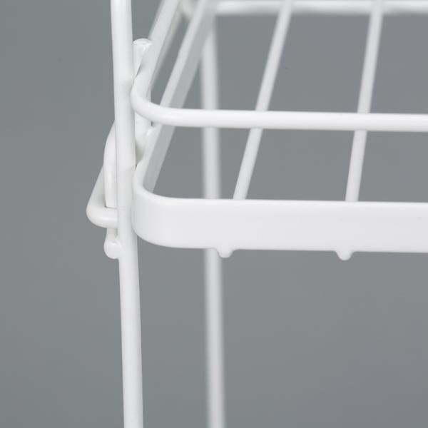 2 Layer Household Organizer Wire Basket With Non Folding Rack Spice Storage