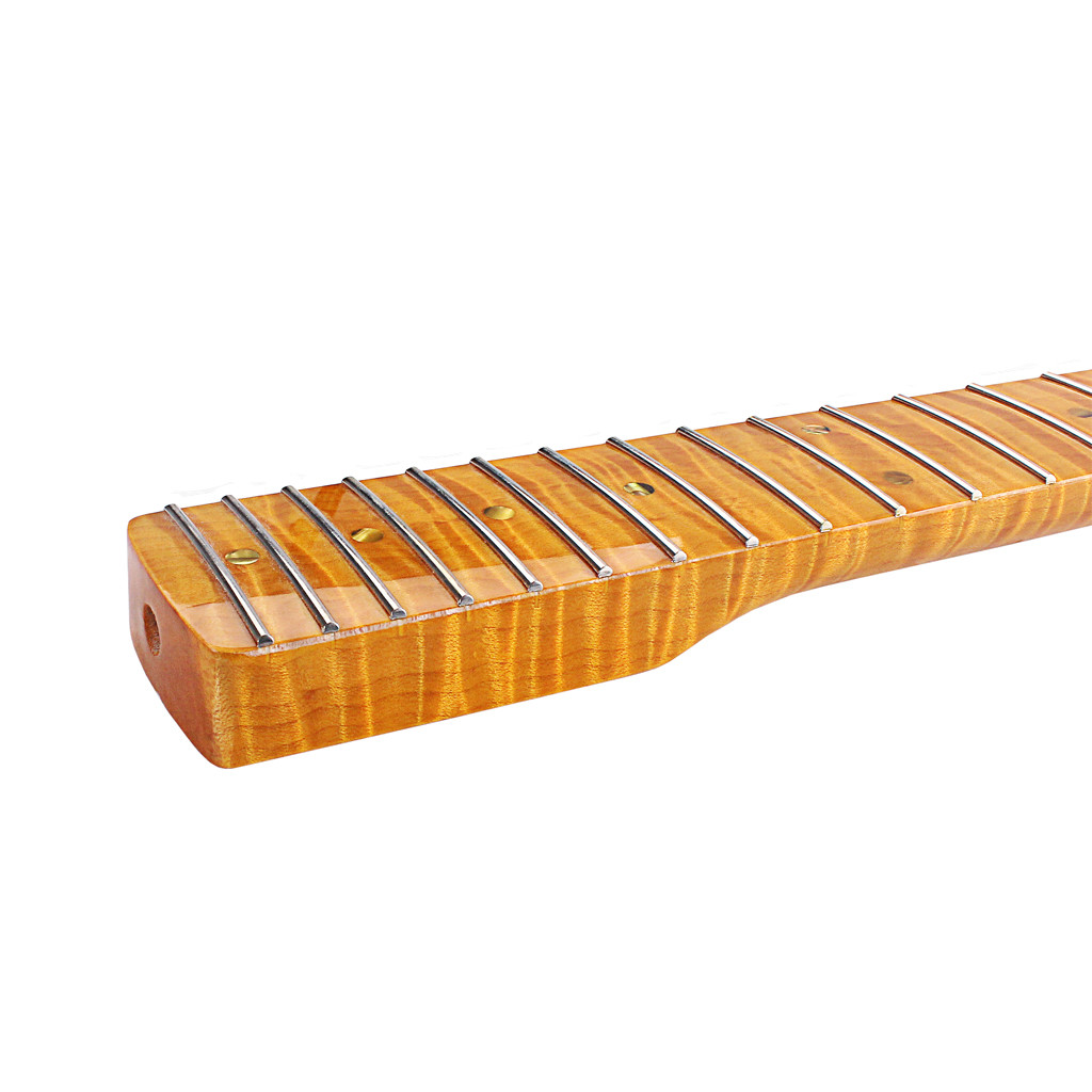 Замена шеи Fender Stratocaster 21 Frets Кленовый для электрической гитары ST Abalone Dots Tiger Flame