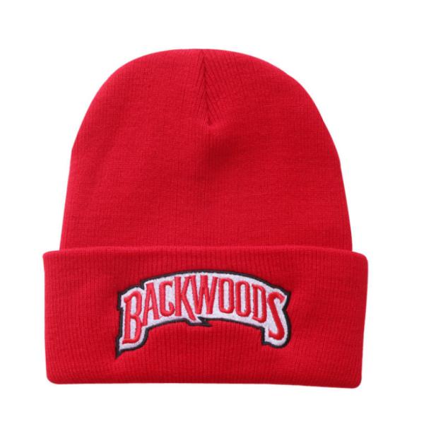 100% Acrylic Backwoods Warm Woolen Ladies Cap Embroidery Knitted Hip Hop Beanie Hat