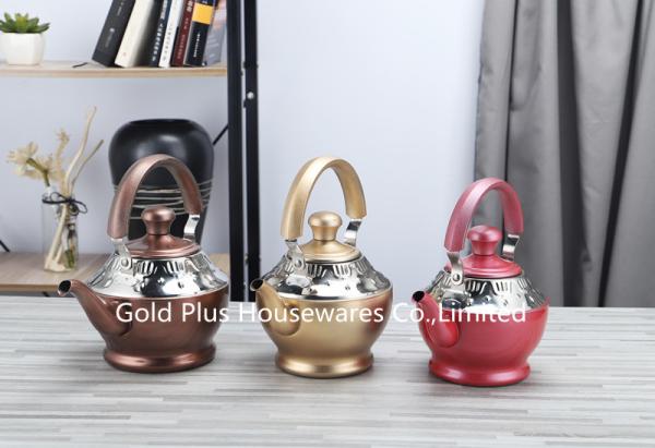 1.5L Kitchenware stainless steel stovetop tea water kettlel golden color pour over coffee whistling water Kettle