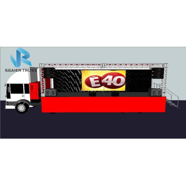 High Performance Lighting Box Truss , Silver / Black Lightweight Lighting Truss