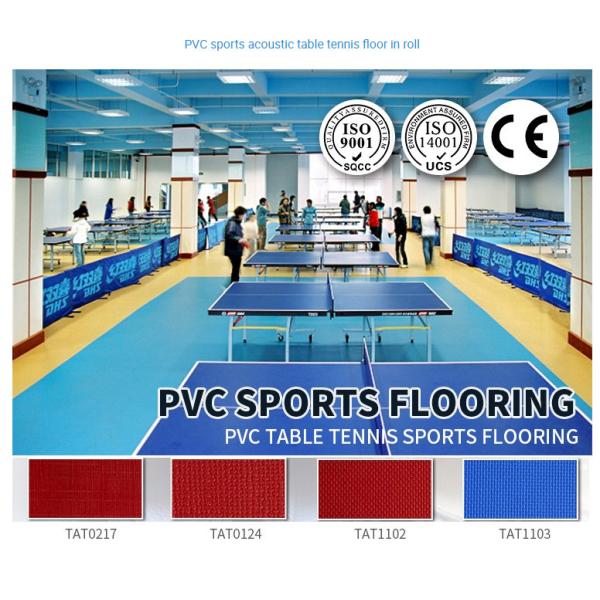 Спорт PVC Носк-сопротивления справляясь акустический пол настольного тенниса в крене