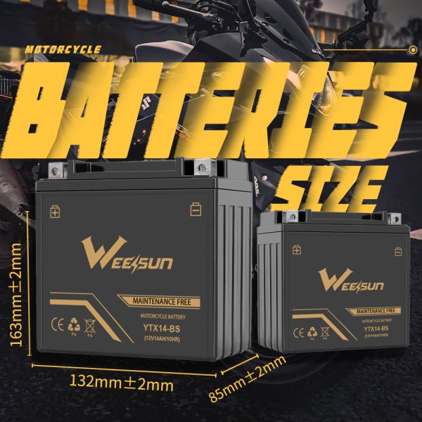 Yuasa Ytz14s Ytx14 bs 12v 14ah Motorcycle Battery Replacement