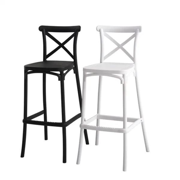 Stackable PP Plastic Bar Stools for Commercial and Outdoor Use