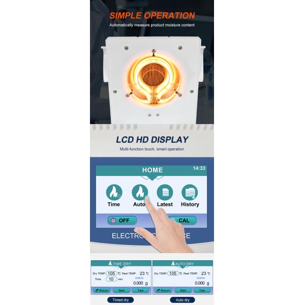 0.001g Analytical Precision Balance Moisture Analyzer For Grain Food Nut Coffee