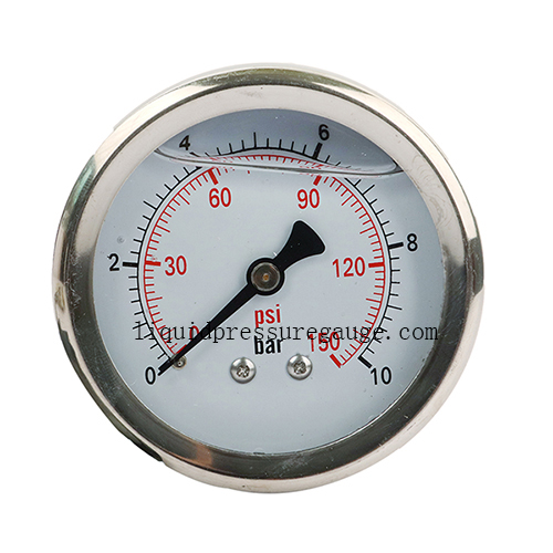 150 Psi SS Case Water Liquid Filled Pressure Gauges 2 Inch 50mm 10 Bar