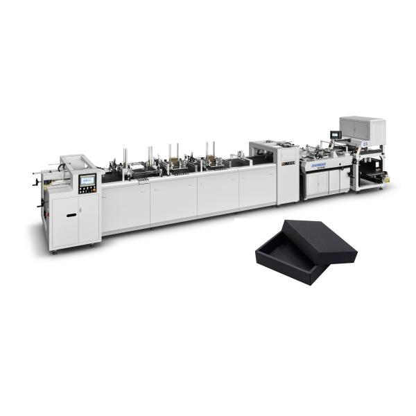 Silent Rigid Box Wrapping Machine / Coloured Automated Box Folding Machine