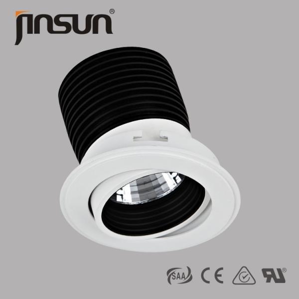 10w 60 degree 5000k adjustable and triac dimmable led downlight with factory price