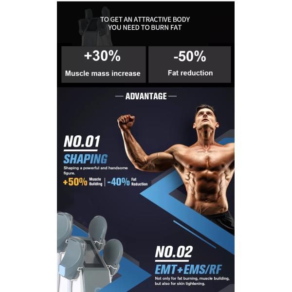 2/4 Handles Emslim Nova Machine Automatic Body Slimming Equipment 2800w