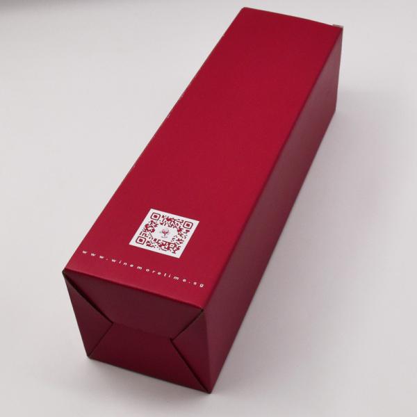Eco Friendly Wine Bottle Gift Box Foldable Red Luxury Paper Board