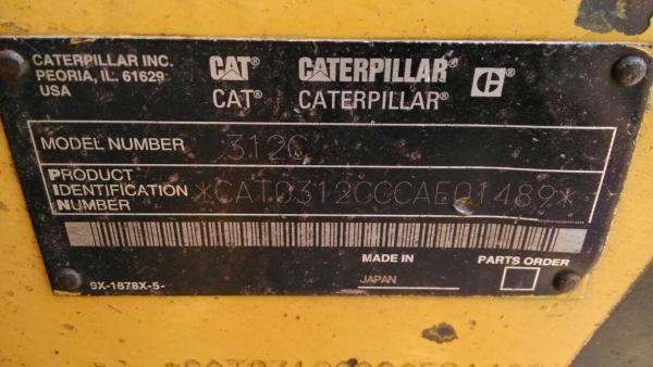 Used cater 312C excavator