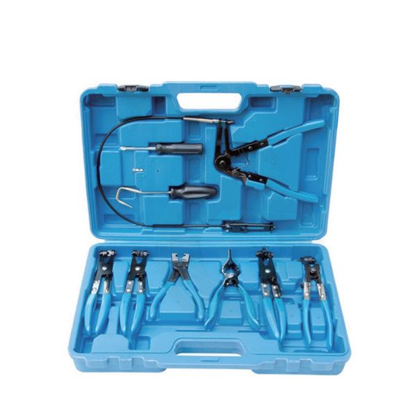 9PC Hose Clamp Pliers Set: Long Reach, Durable for Auto & Mechanical Hose Repairs